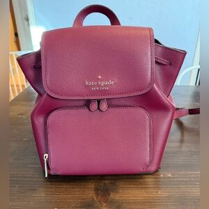 kate spade Plum Pebbled Leather Backpack